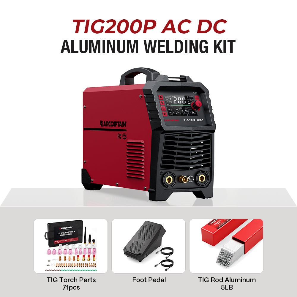 Arccaptain TIG200P AC DC Multi Process Pulse TIG Aluminum Welder