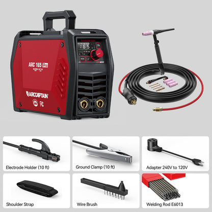 Arccaptain iControl ARC165 PRO Advanced SYN Stick and Lift TIG Welder