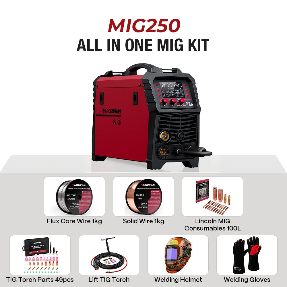 Arccaptain MIG250 Multi Process Welder 250 Amps MIG Welder