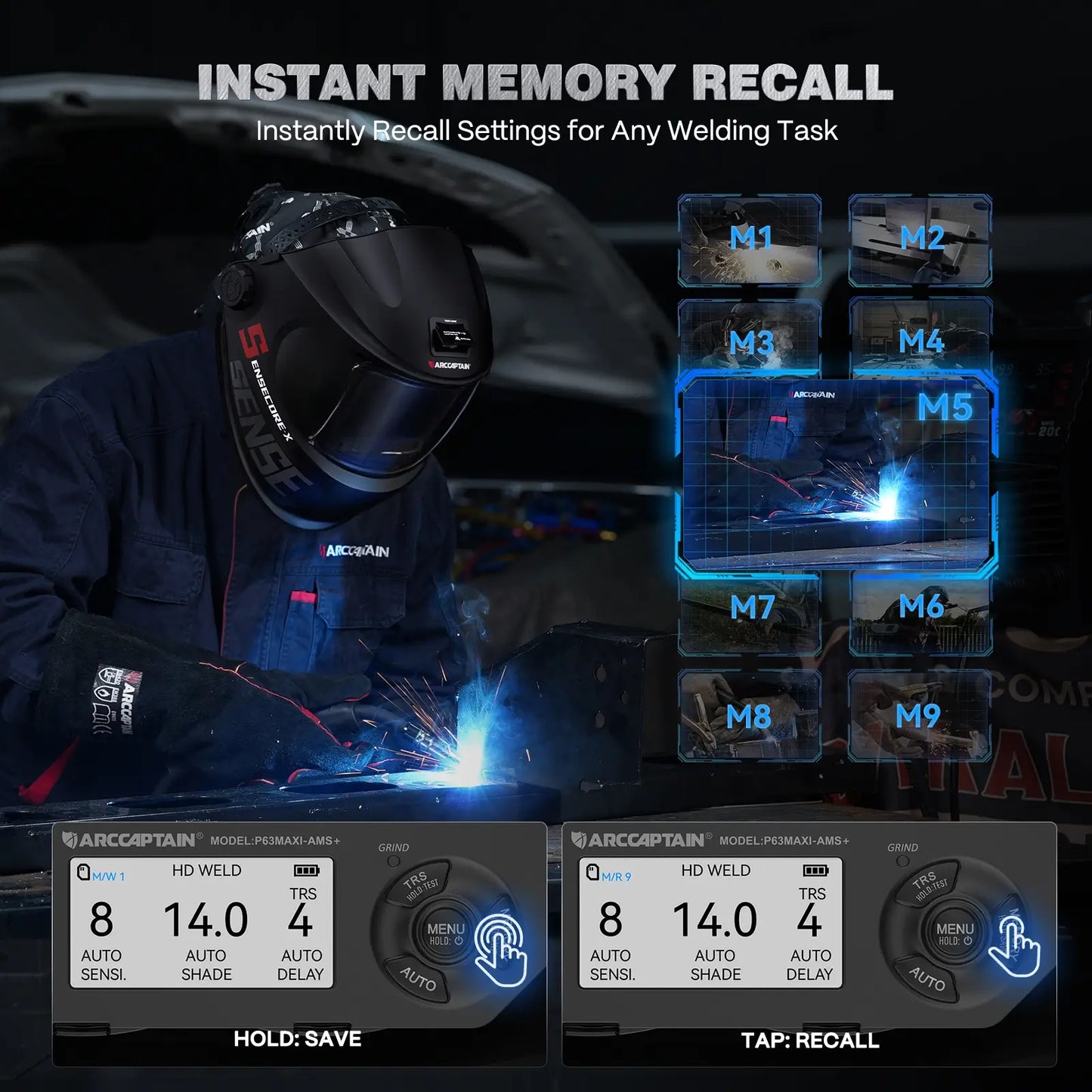 Sensecore X200 Smart Control Welding Helmet for Professional Welder