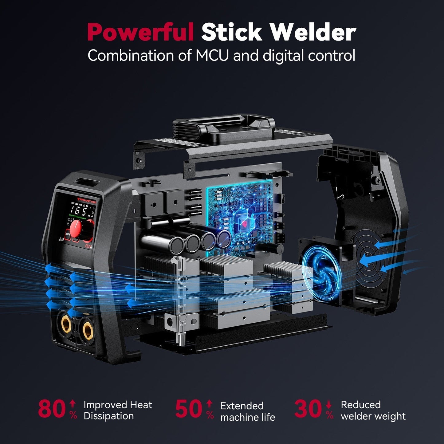Arccaptain iControl ARC165 PRO Advanced SYN Stick and Lift TIG Welder