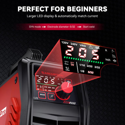 Arccaptain ARC205 Pro Dual Voltage SYN Stick Welder