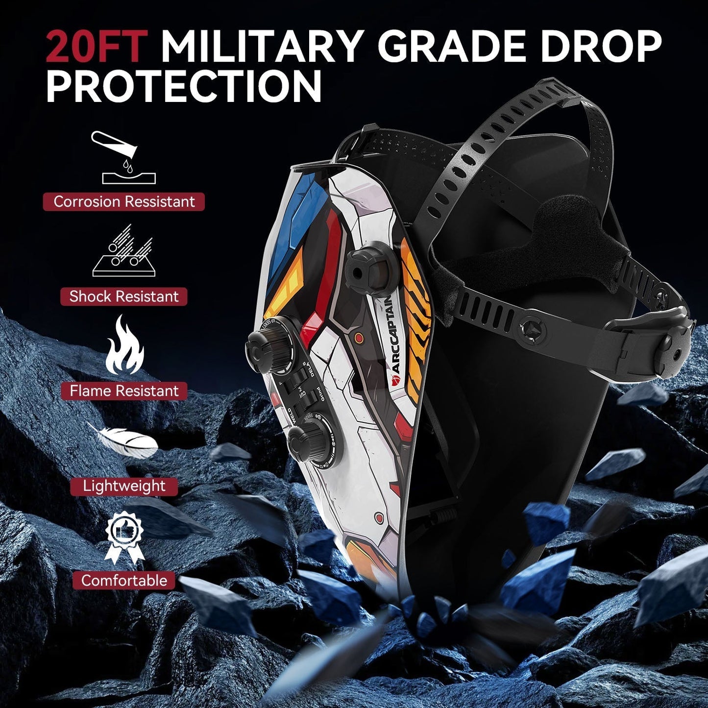 VisionMax X200 True View Solar Power Welding Helmet Mobile Suit