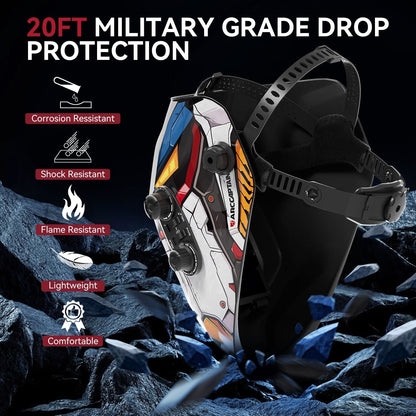 VisionMax X200 True View Solar Power Welding Helmet Mobile Suit