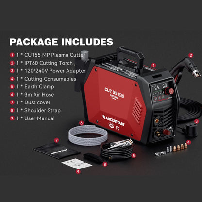 Arccaptain CUT55 MP Multi-Process Pilot Arc Plasma Cutter