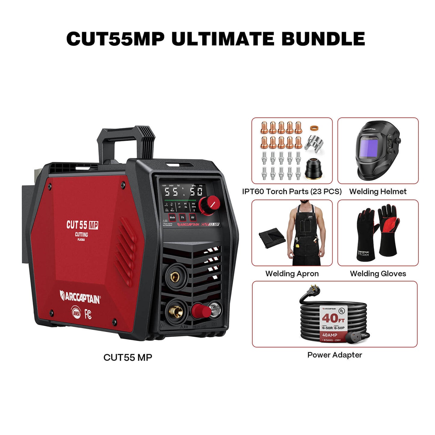 Arccaptain CUT55 MP Multi-Process Pilot Arc Plasma Cutter