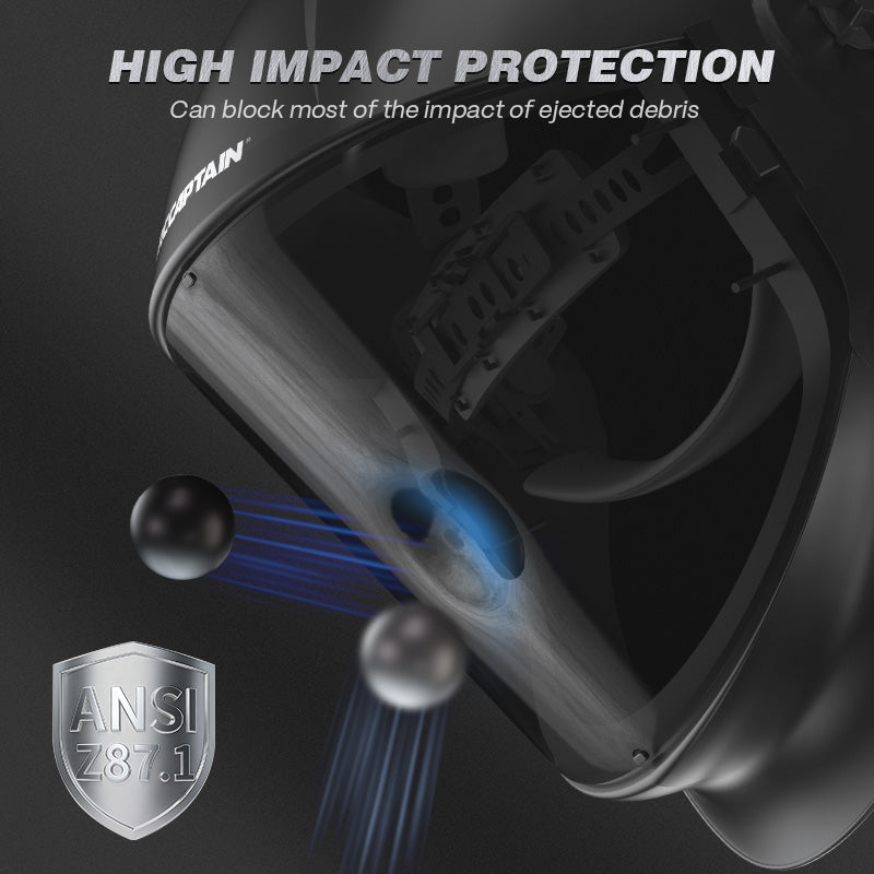 Arccaptain Clear Full Face Shield for Grinding and Cutting Work