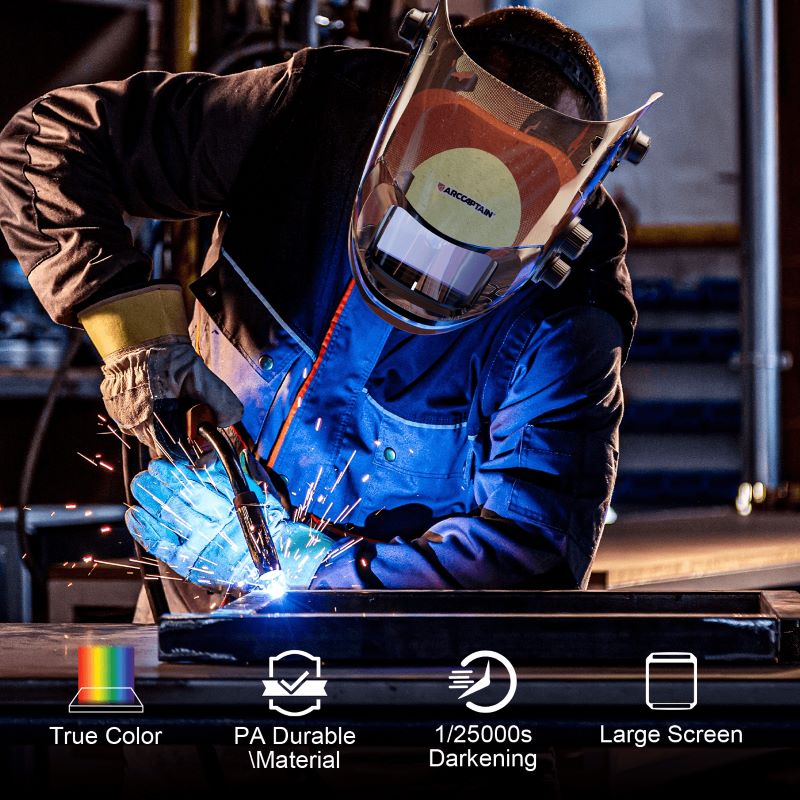 VisionMax X200 Welder Helmet Adjustable Comfortable Hood Cowboy Design