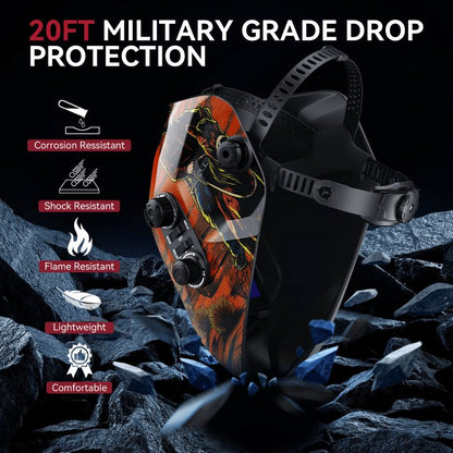 VisionMax X200 Welder Helmet Adjustable Comfortable Hood Cowboy Design