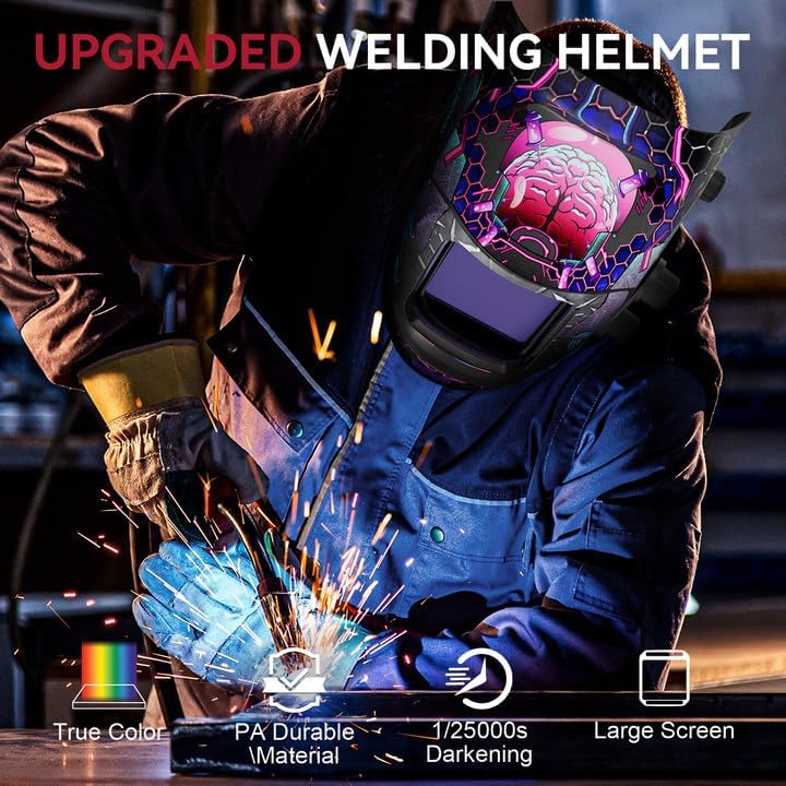 VisionMax X200 Large Viewing Screen Welding Hood Cyber Neuron