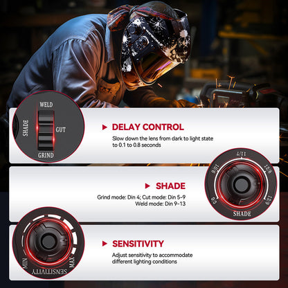 EXSpace X300 Grinding Cutting Welding Helmet Ink Splash
