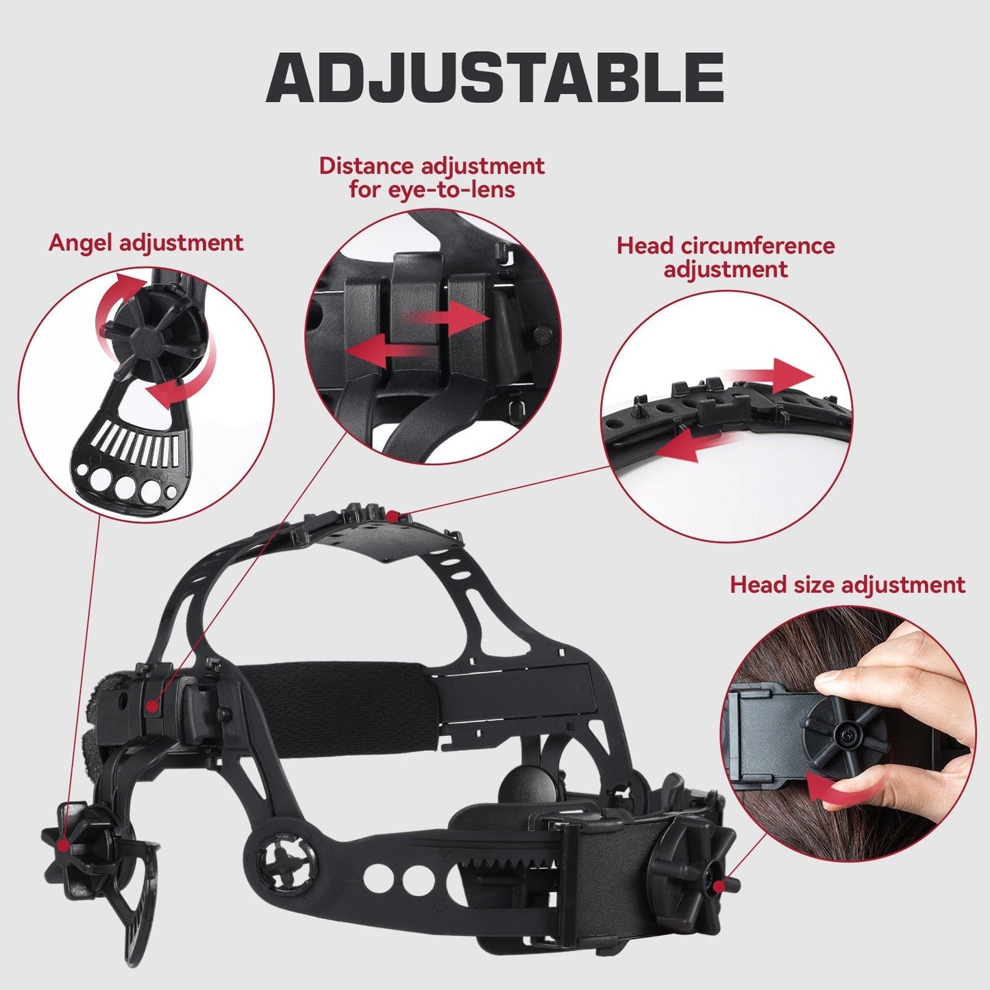 ClearLite X100 Adjustable Headgear Welding Helmet Headgear for Welding Hood