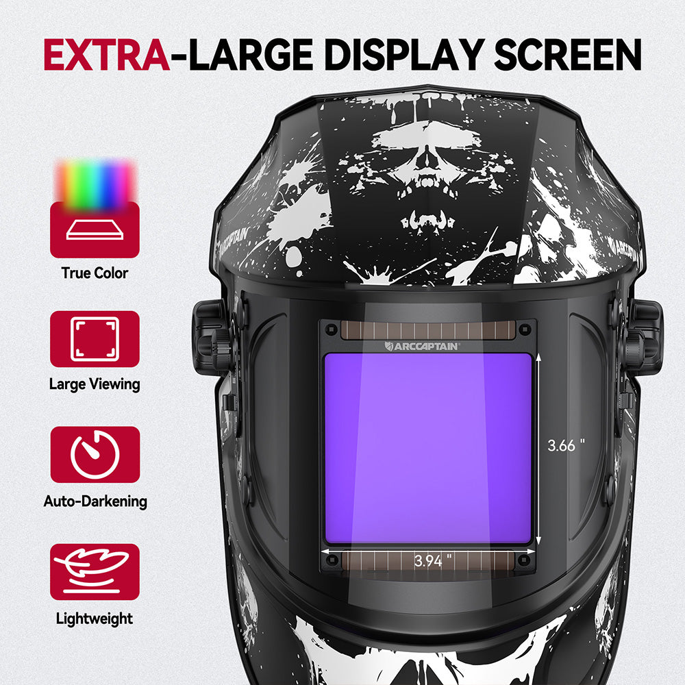 EXSpace X200 Large Viewing Screen Welding Hood Ink Splash