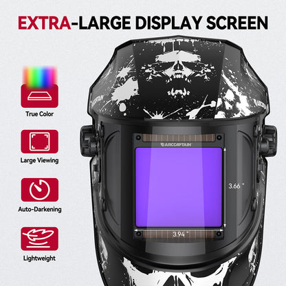 EXSpace X200 Large Viewing Screen Welding Hood Ink Splash