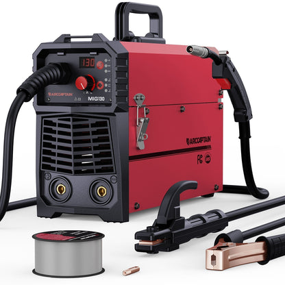 Arccaptain MIG130 Best 3 in 1 110V Portable No Gas Flux Core Welder