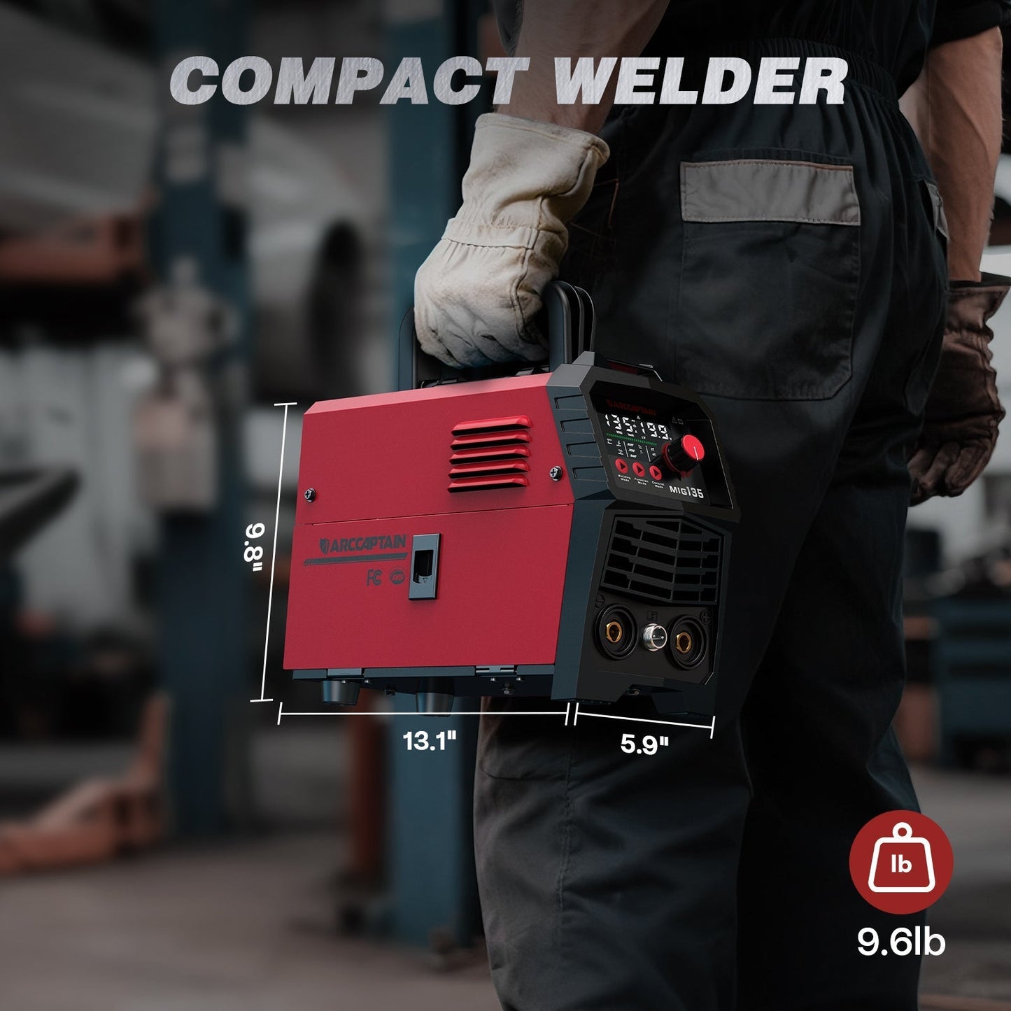 Arccaptain MIG135 Three in One 110V Gasless MIG Welder