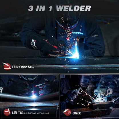 Arccaptain MIG135 Three in One 110V Gasless MIG Welder