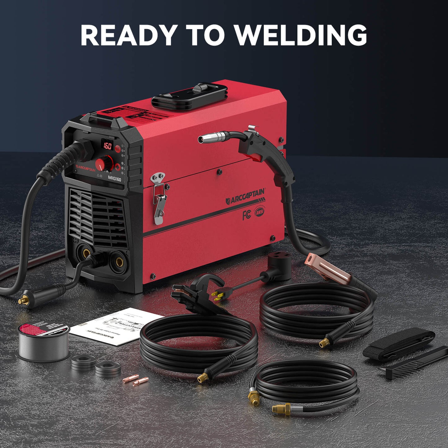 Arccaptain MIG160 4 in 1 Dual Voltage MIG Welder