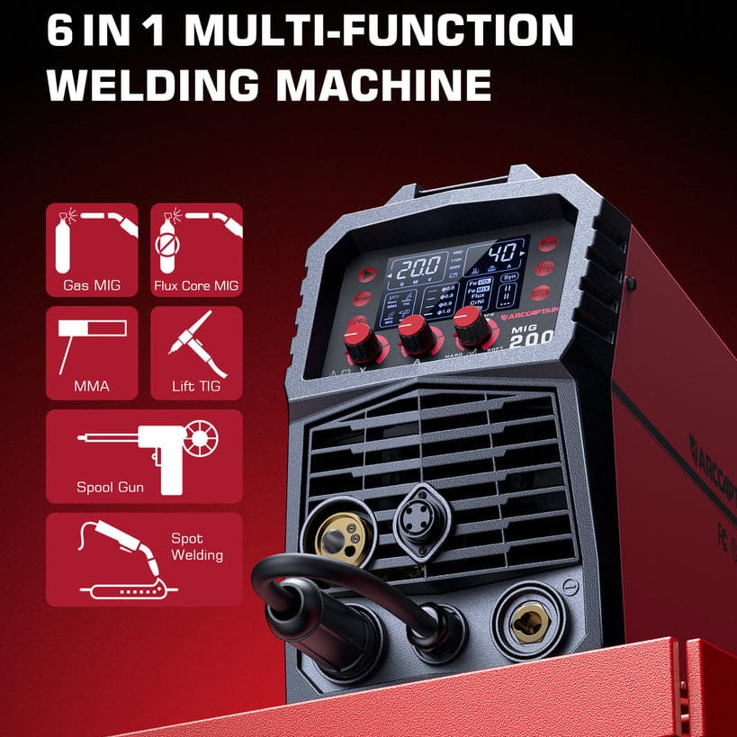 Arccaptain MIG200 Multi Process MIG Welder User-Friendly