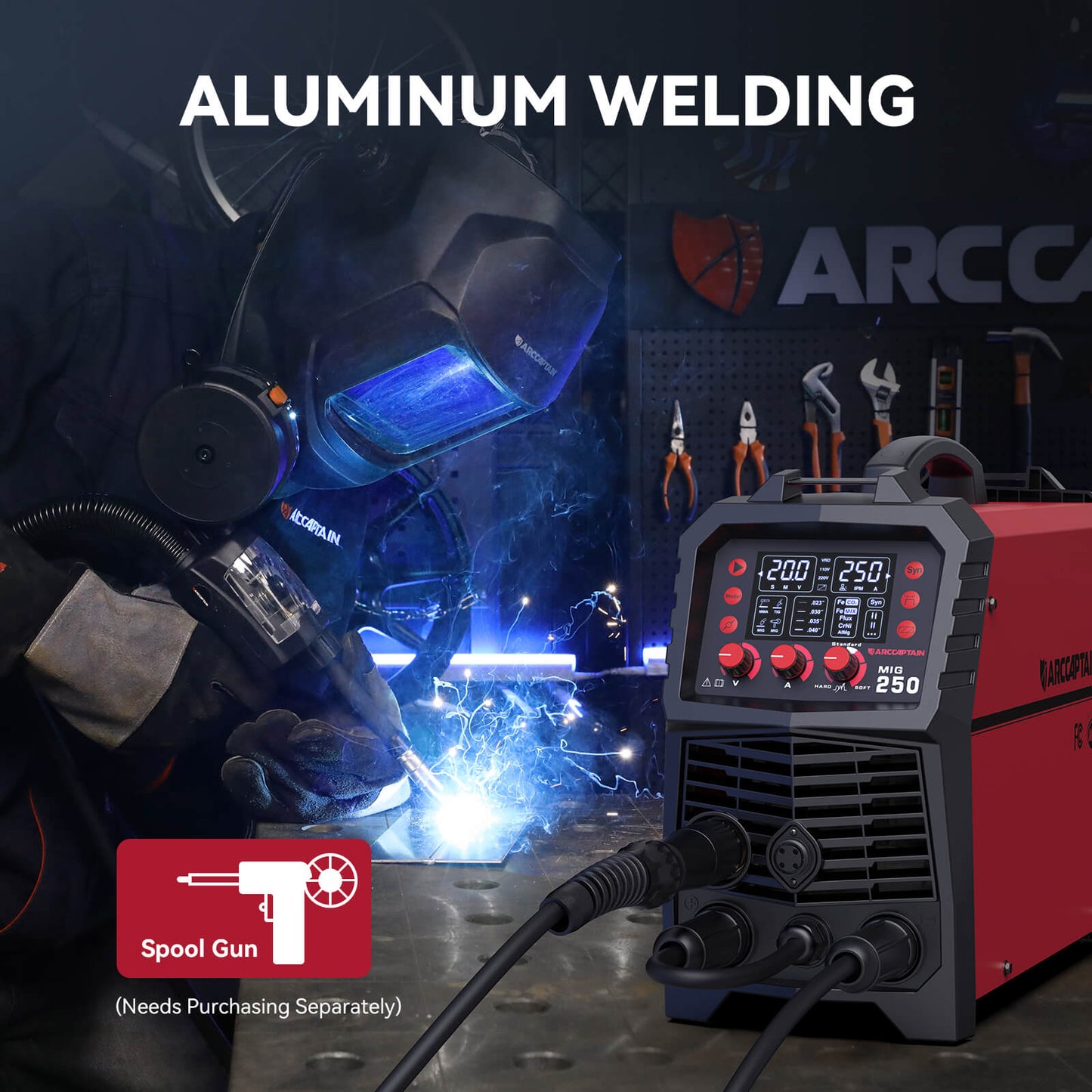 Arccaptain MIG250 Multi Process Welder 250 Amps MIG Welder