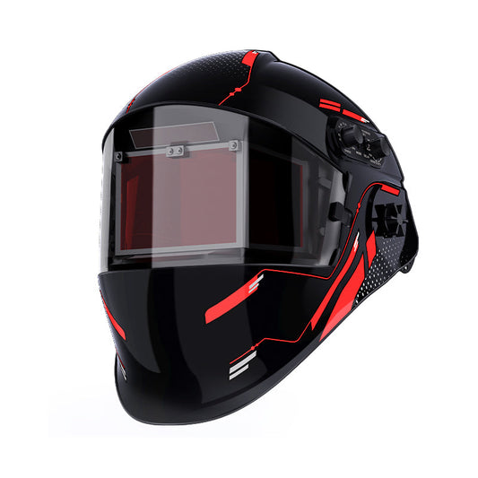 Hyperview X400 Super Large View with Side View Welding Helmet Black and Red