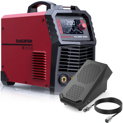 Arccaptain TIG200P AC DC Multi Process Pulse TIG Aluminum Welder