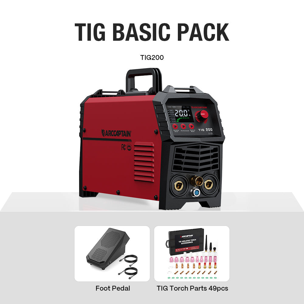 Arccaptain TIG200 DC TIG Welder HF TIG/Stick Inverter Welder