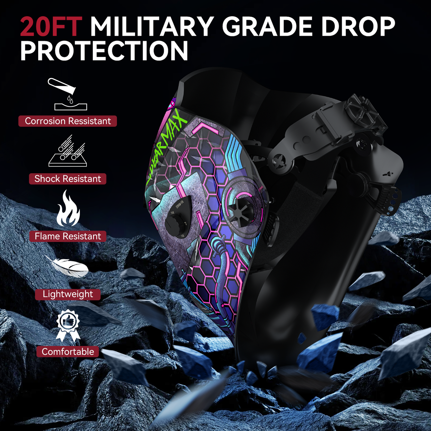 ClearLite X100 Auto Darkening Welding Helmet Punk Neuron