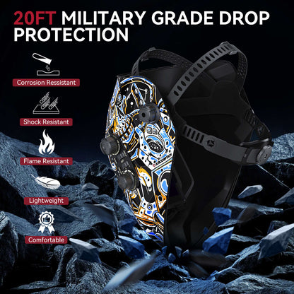 VisionMax X200 3.94"X3.66" Large View Welding Helmet Skeleton Technology