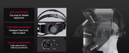EXSpace X300 True Color Welding Hood Black Gloss Coating