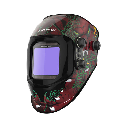 VisionMax X200 Lightweight Large Screen Welding Hood Wolf Design