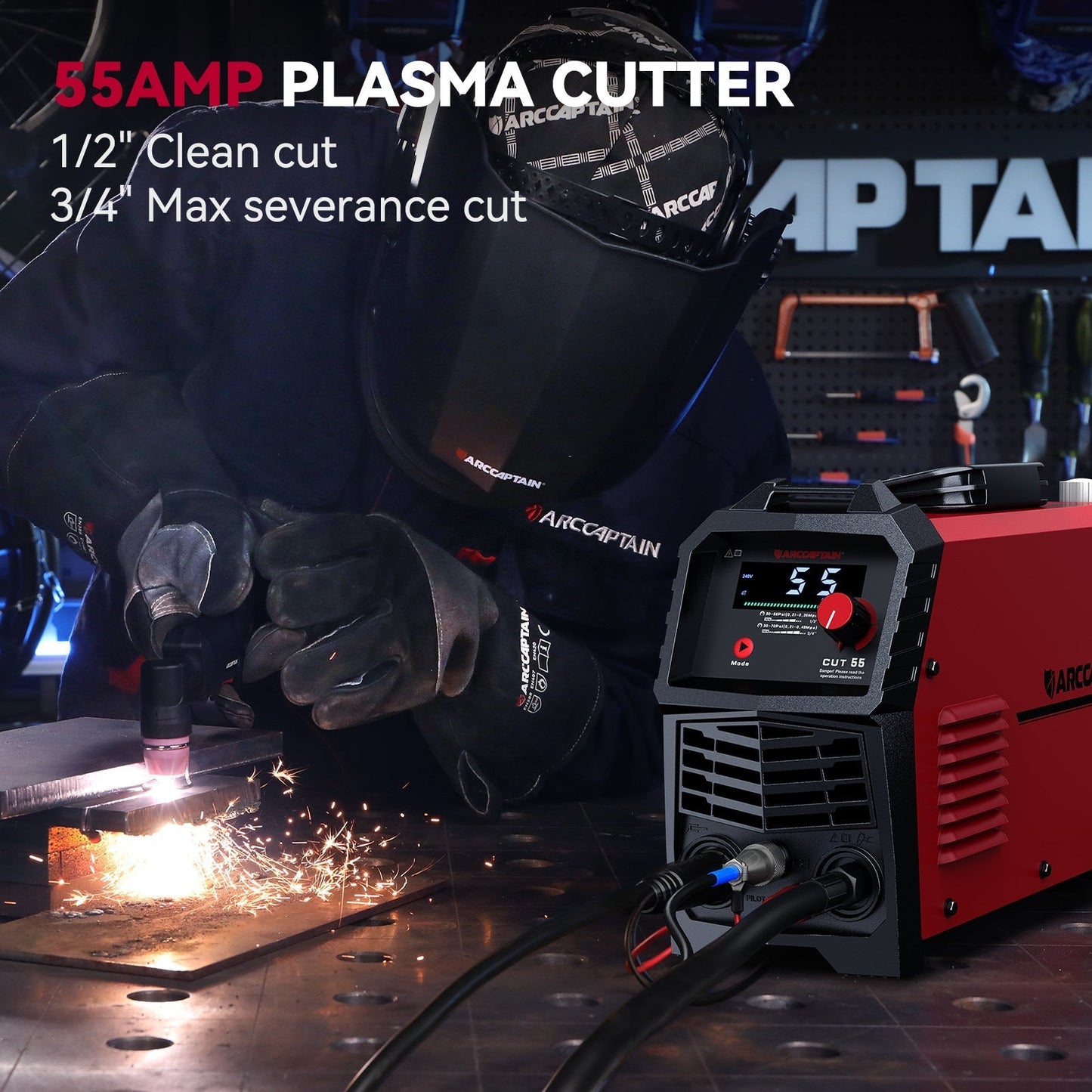 Arccaptain CUT55 HF Pilot Arc Plasma Cutter for Thick Plate