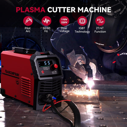 Arccaptain CUT55 HF Pilot Arc Plasma Cutter for Thick Plate