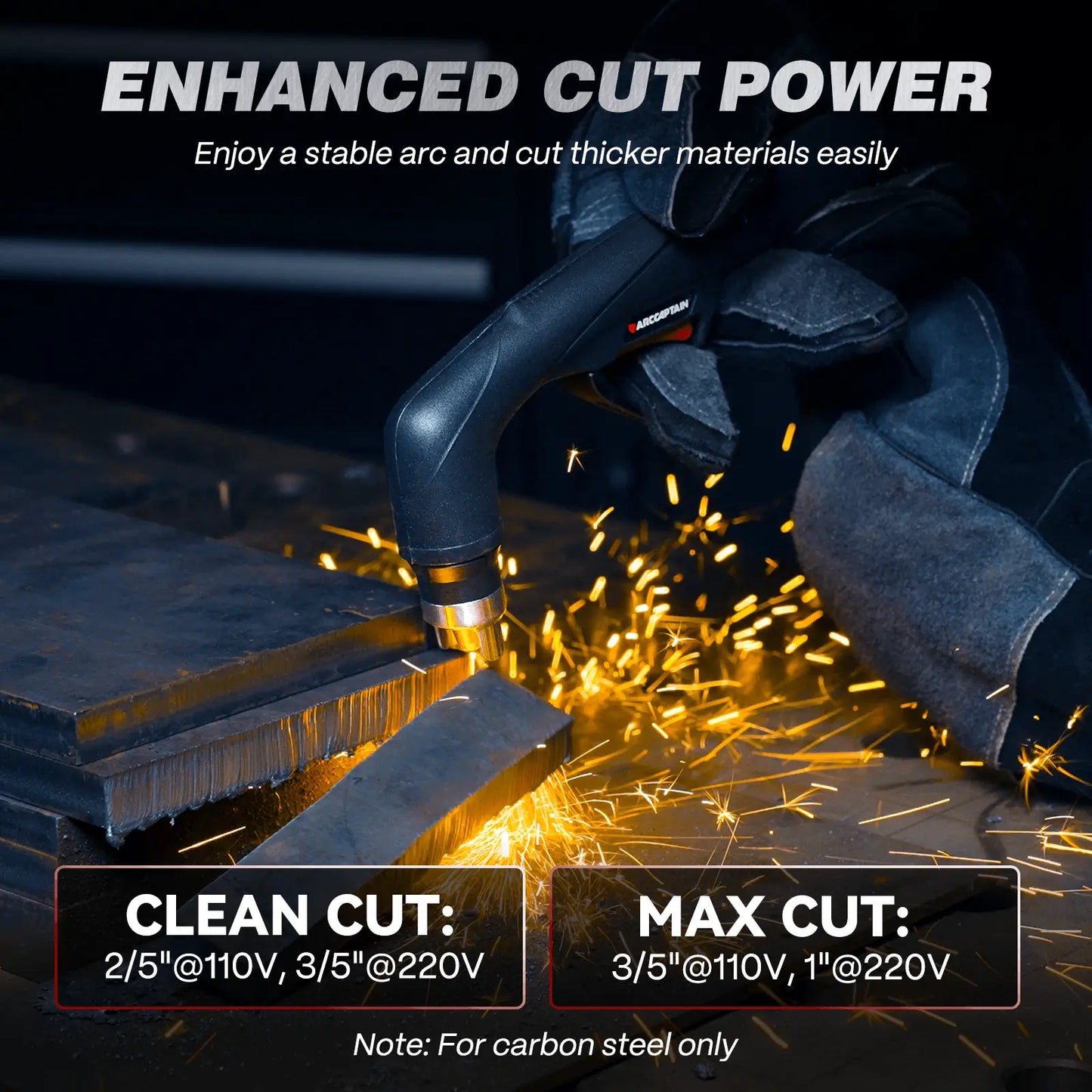Arccaptain CUT55 NON-HF Plasma Cutter Dual Voltage