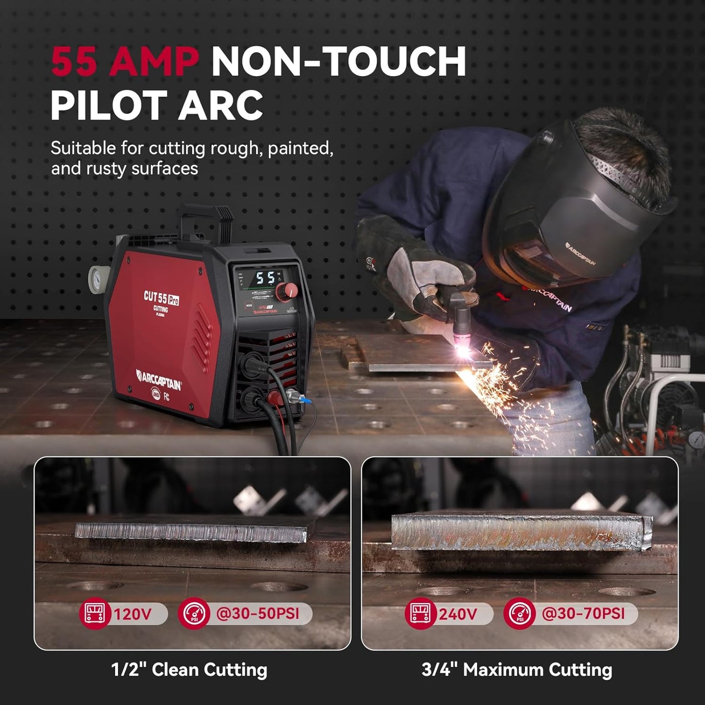 Arccaptain CUT55 Pro Dual Voltage Plasma Cutter