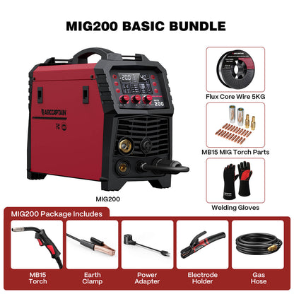 Arccaptain MIG200 Multi Process MIG Welder User-Friendly