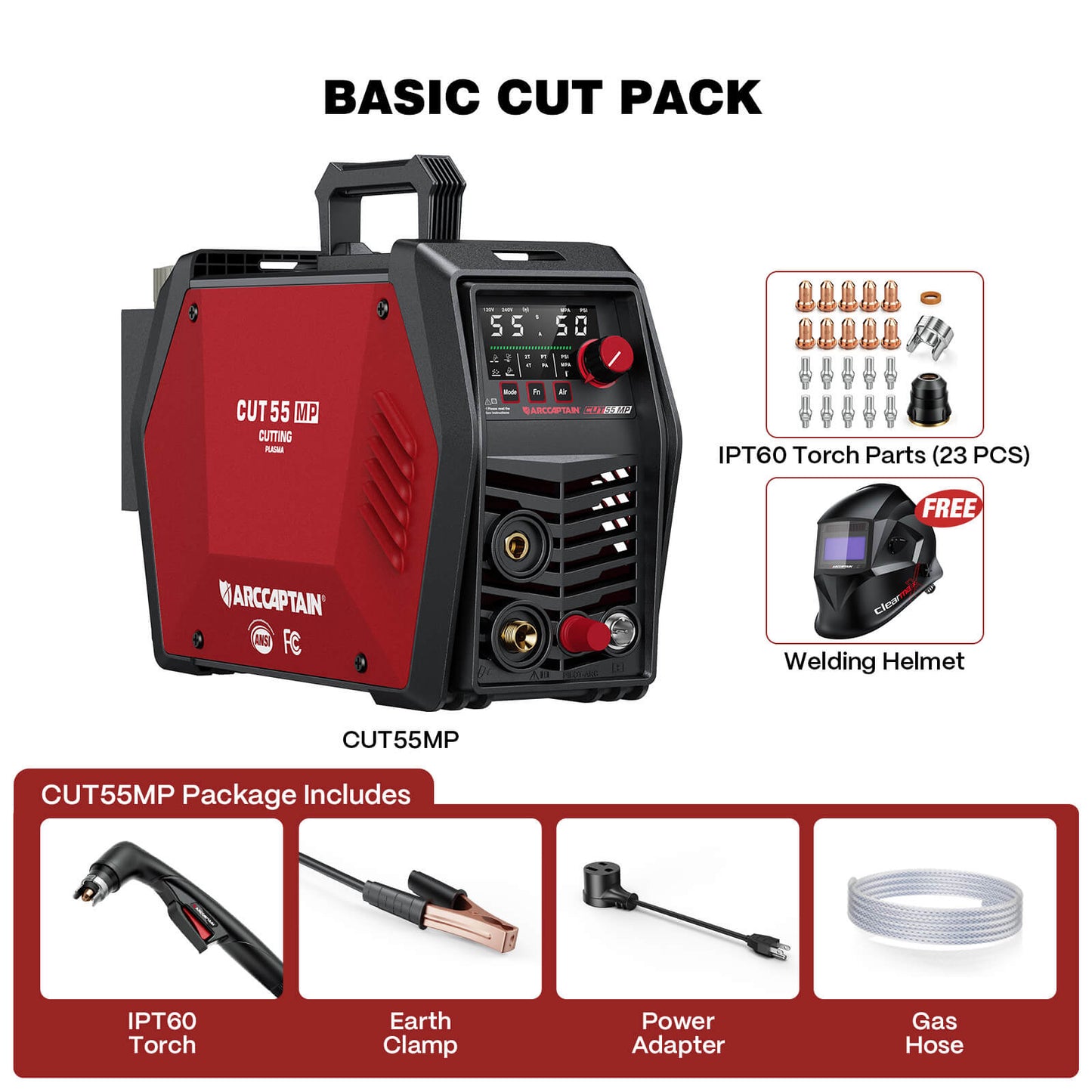 Arccaptain CUT55 MP Multi-Process Pilot Arc Plasma Cutter