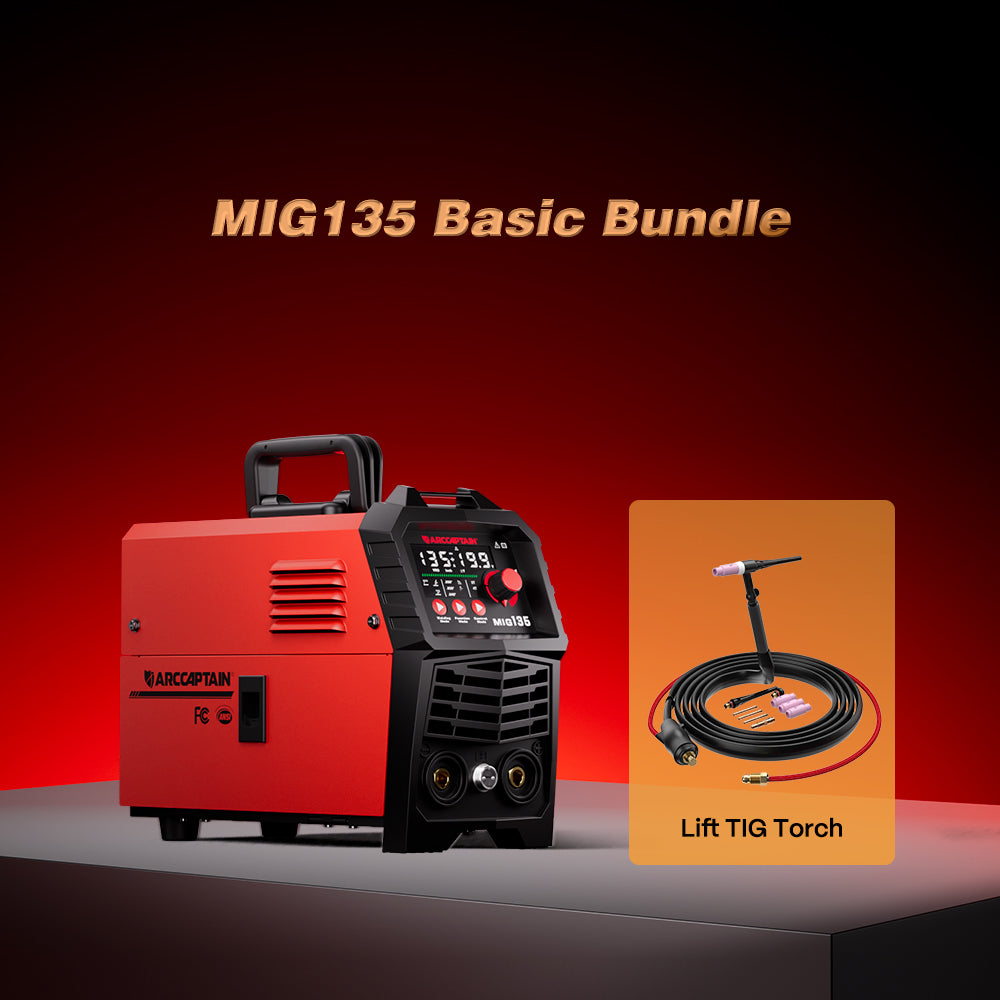 Arccaptain MIG135 Three in One 110V Gasless MIG Welder