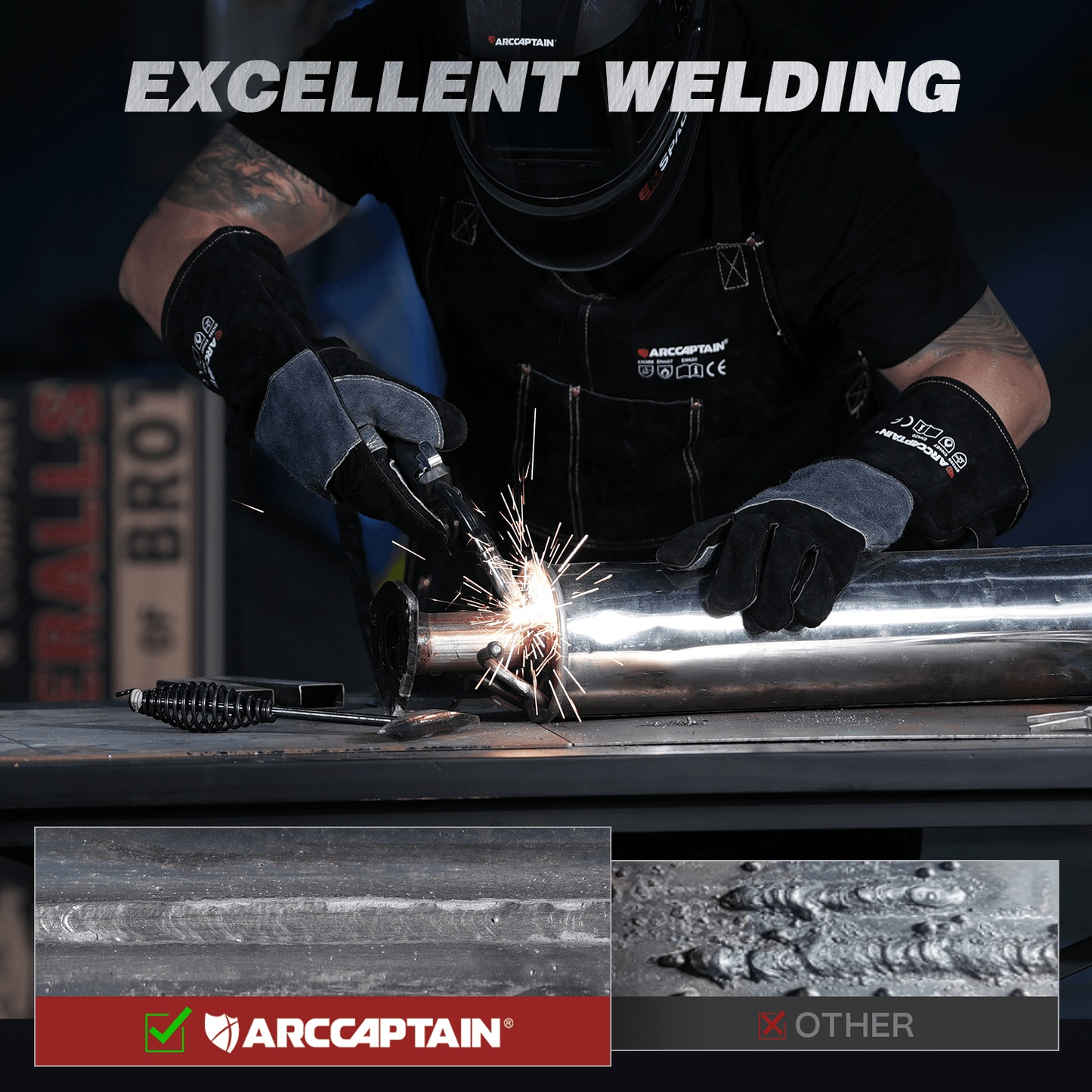 Arccaptain MIG165 Portable MIG Welder Machine For Beginners