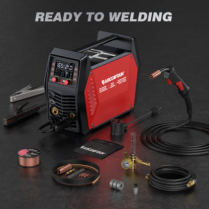 Arccaptain MIG165 Pro Dual Voltage Gas and Gasless MIG Welder