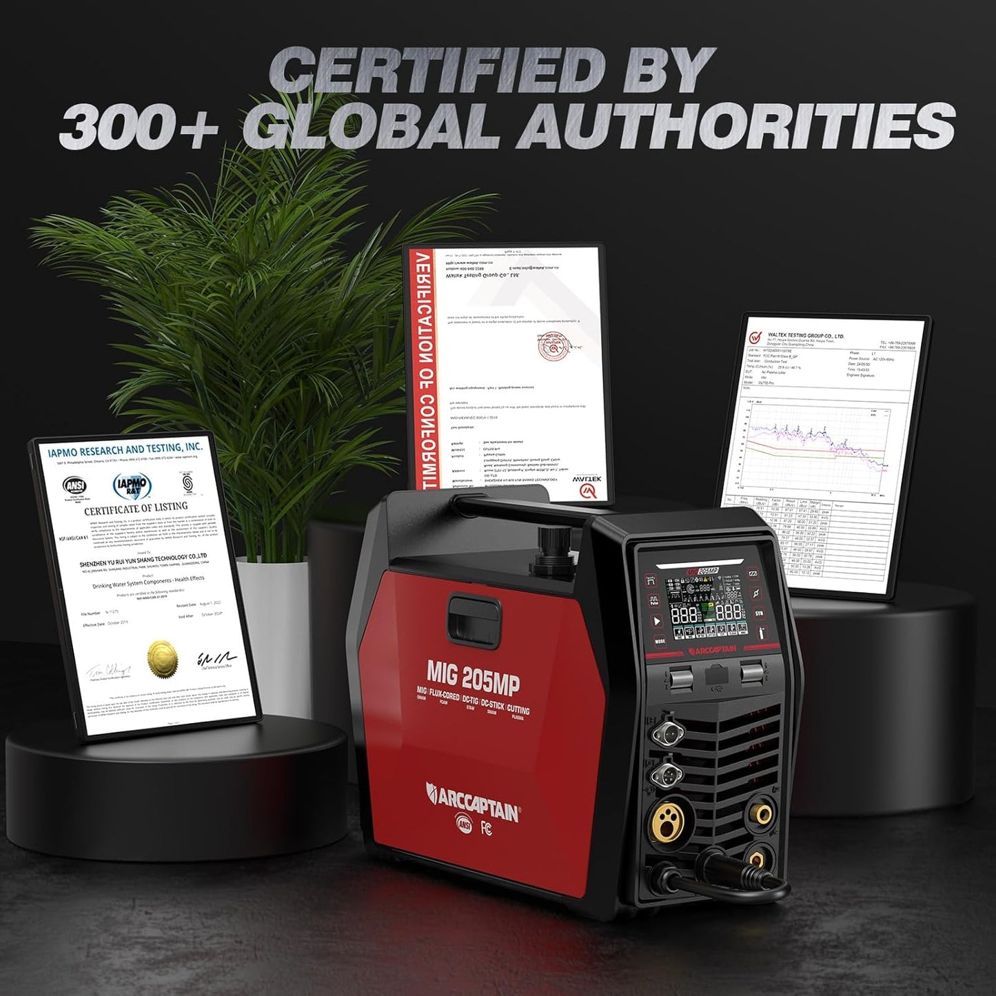 Arccaptain MIG205MP All-in-One Pulse MIG Welder and Cutter Combo