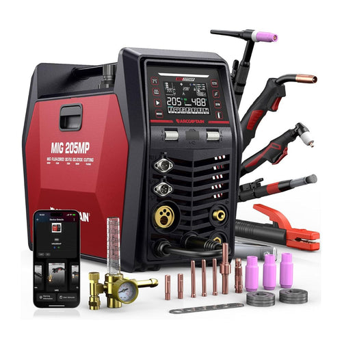 Arccaptain MIG205MP All-in-One Pulse MIG Welder and Cutter Combo