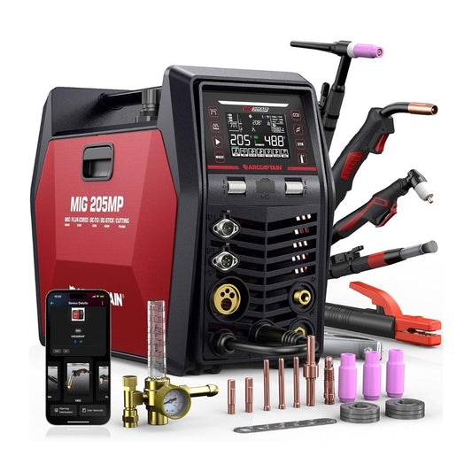 Arccaptain MIG205MP All-in-One Pulse MIG Welder and Cutter Combo