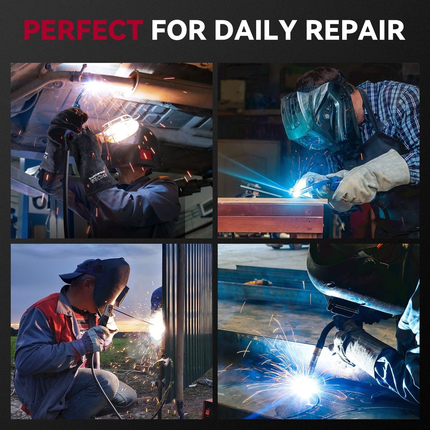 Arccaptain MIG165 Pro Dual Voltage Gas and Gasless MIG Welder