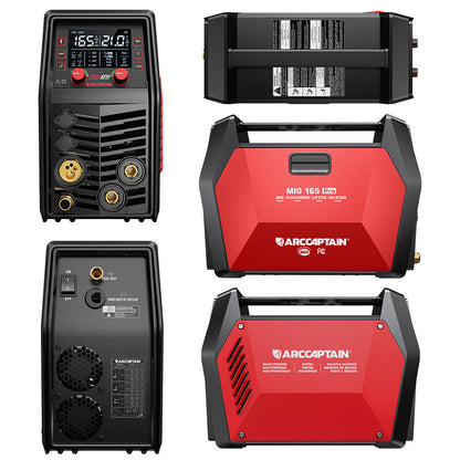 Arccaptain MIG165 Pro Dual Voltage Gas and Gasless MIG Welder