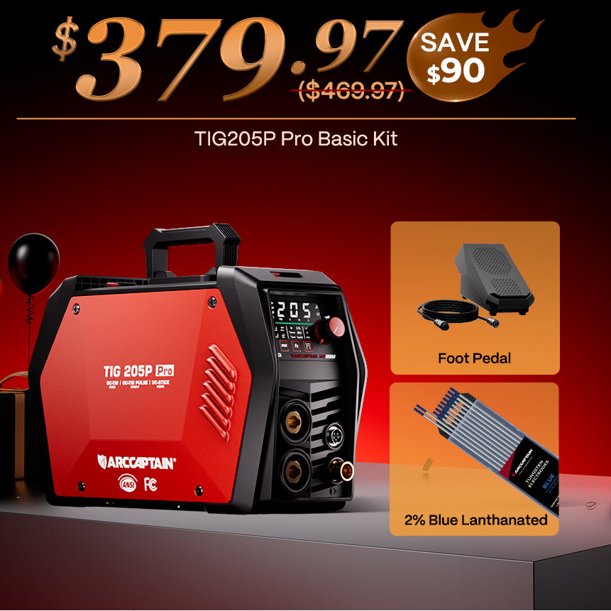 Arccaptain iControl TIG205P Pro DC Pulse TIG Welder
