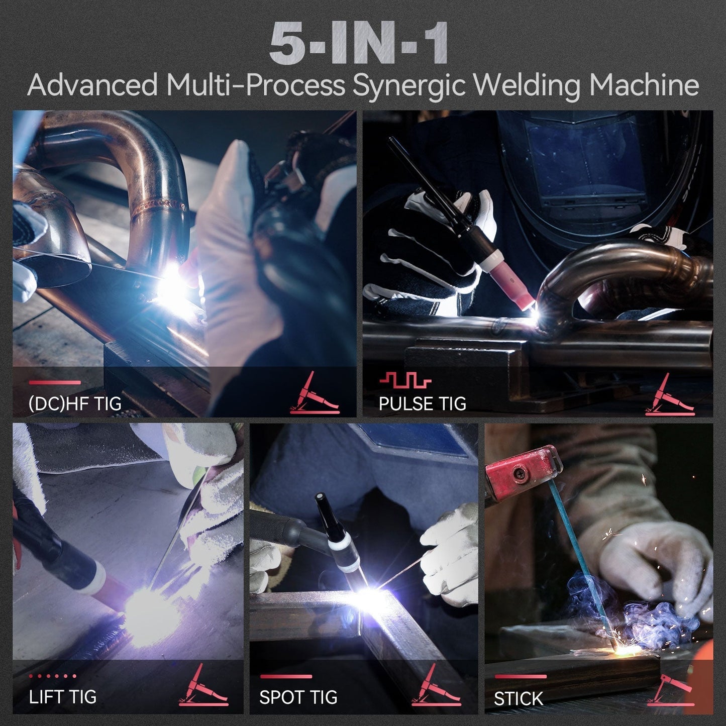 Arccaptain iControl TIG205P Pro DC Pulse TIG Welder