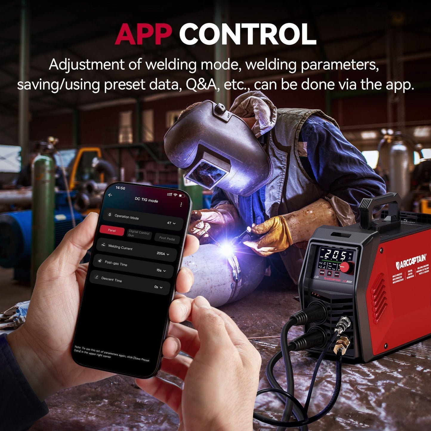 Arccaptain TIG205 Pro DC TIG Spot Cold Welder