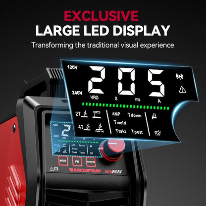 Arccaptain TIG205 Pro DC TIG Spot Cold Welder