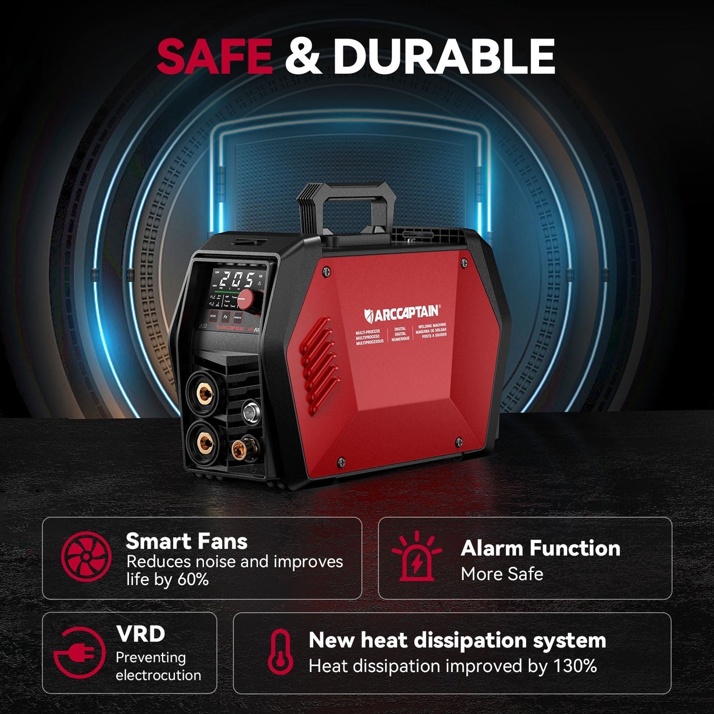 Arccaptain TIG205 Pro DC TIG Spot Cold Welder